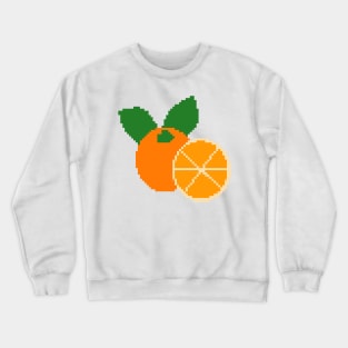 Oranges Fruit Pixel Art Crewneck Sweatshirt